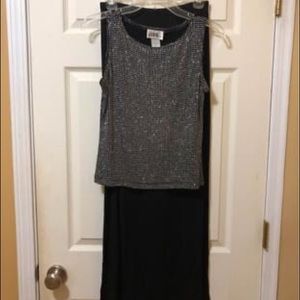 sleeveless top and black skirt set women’s S